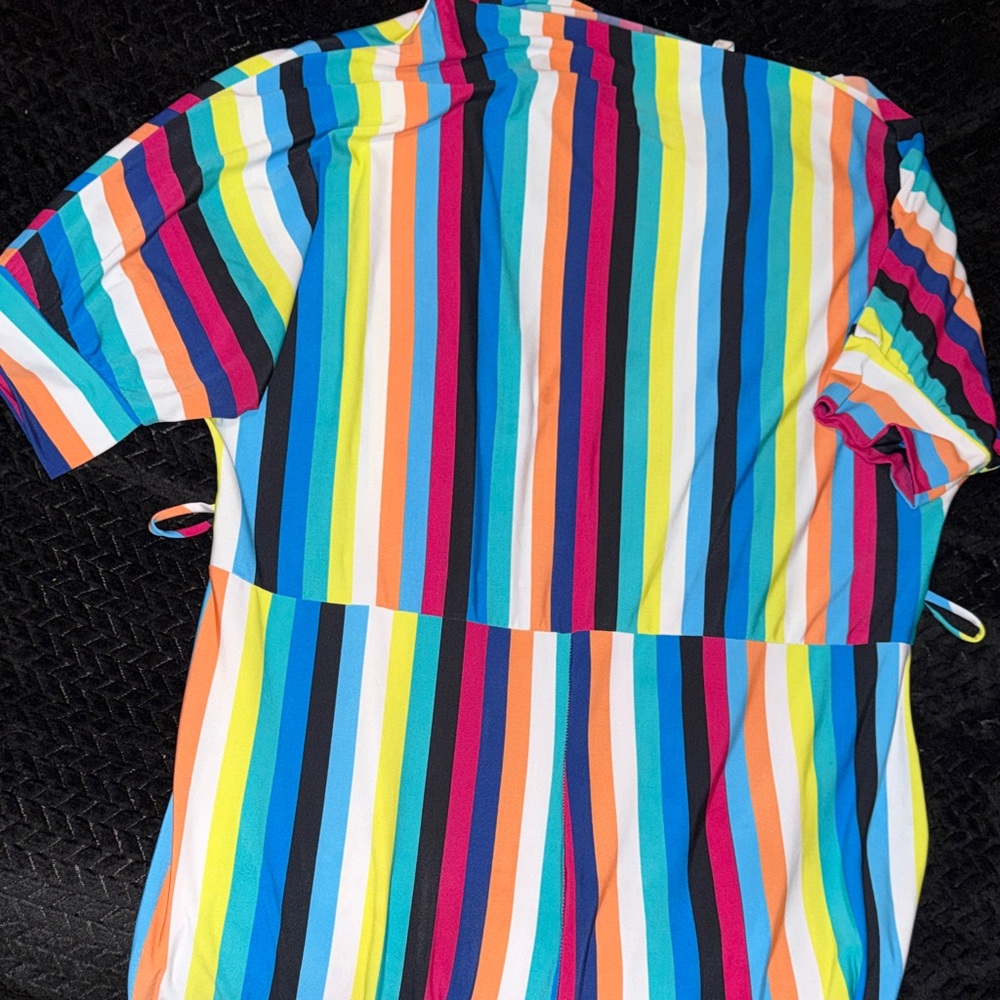 Vibrant Multicolor Striped Jumpsuit